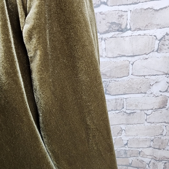 b.young Byperlina Velvet Blazer Straight Cut Moss Green Size 38 Boho Cottagegoth - Picture 6 of 14